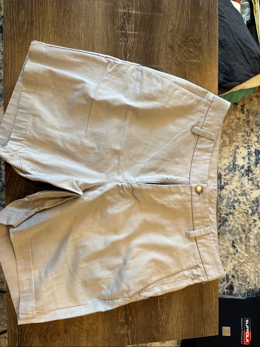 lululemon athletica Men's Blue Flat-Front Shorts